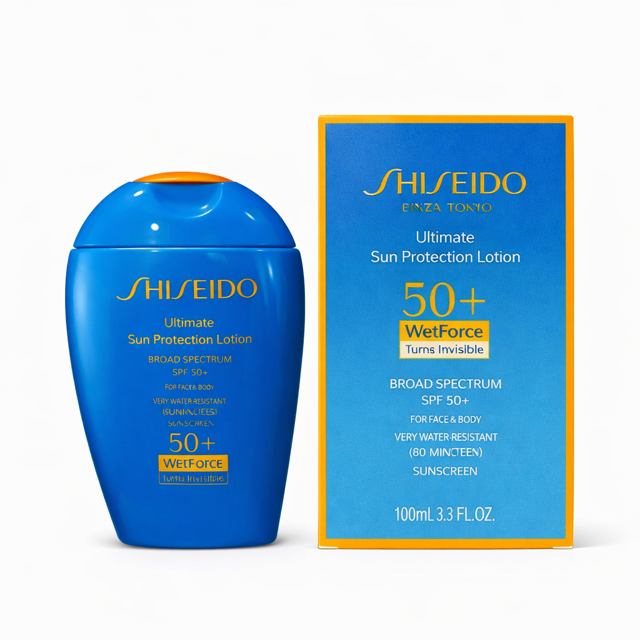ضد آفتاب لوسیون شیسیدو Ultimate SPF50+ مدل WetForce حجم 100 میلی‌لیتر