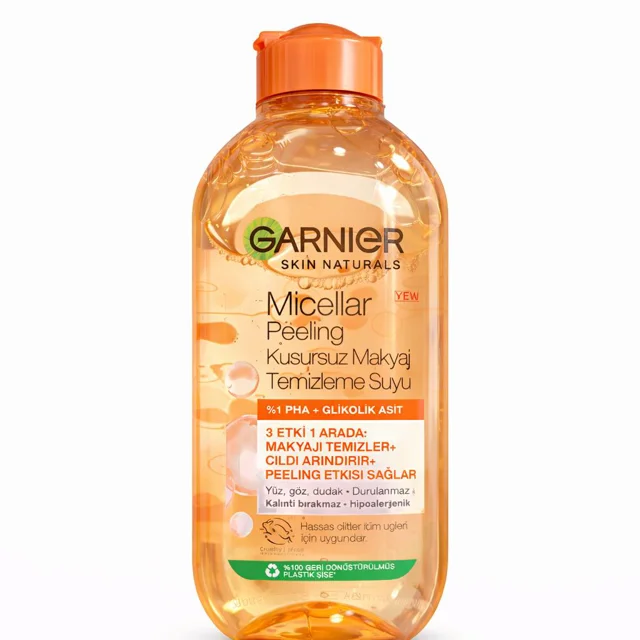 میسلار واتر پیلینگ گارنیر حاوی PHA و گلیکولیک اسید