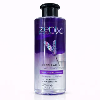 میسلار واتر دوفاز زنیکس مناسب پاک‌کردن آرایش ضدآب